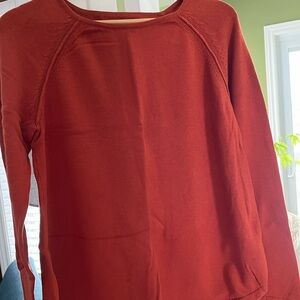 Kim Rogers Burnt Orange Scoop Neck Sweater